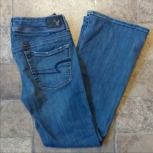 American eagle super stretch kick boot jeans